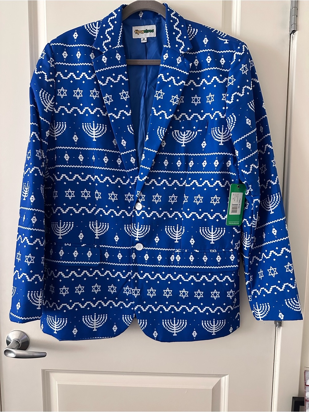 Tipsy Elves The Lit Menorah Blazer w/ Tie - Picture 2 of 9